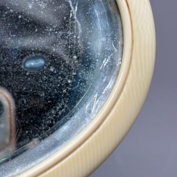 Antique French Ivory Celluloid Hand Mirror Beveled Glass Vanity Art Deco 1920s - Picture 8 of 9